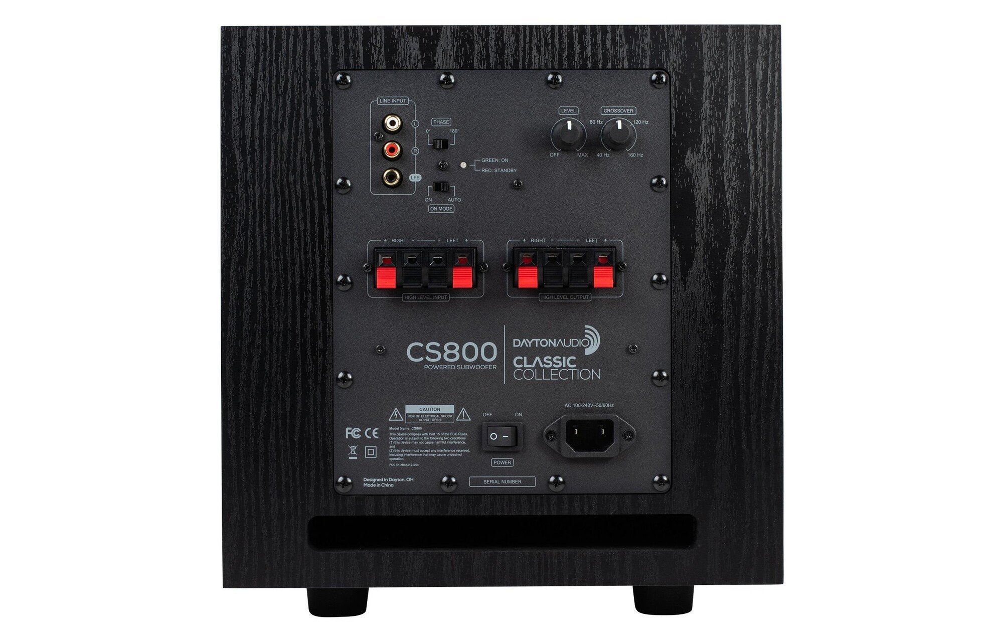 Dayton Audio CS800 8" 150W-os mélysugárzó fekete színben