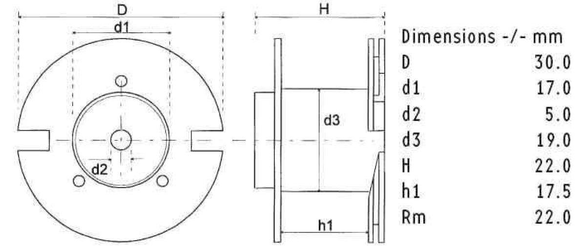 Intertechnik Corobar ferritmagos tekercs – 0,22 mH | CO30 | DCR 0,15 Ω | Cu 0,90 mm | ±5.0%