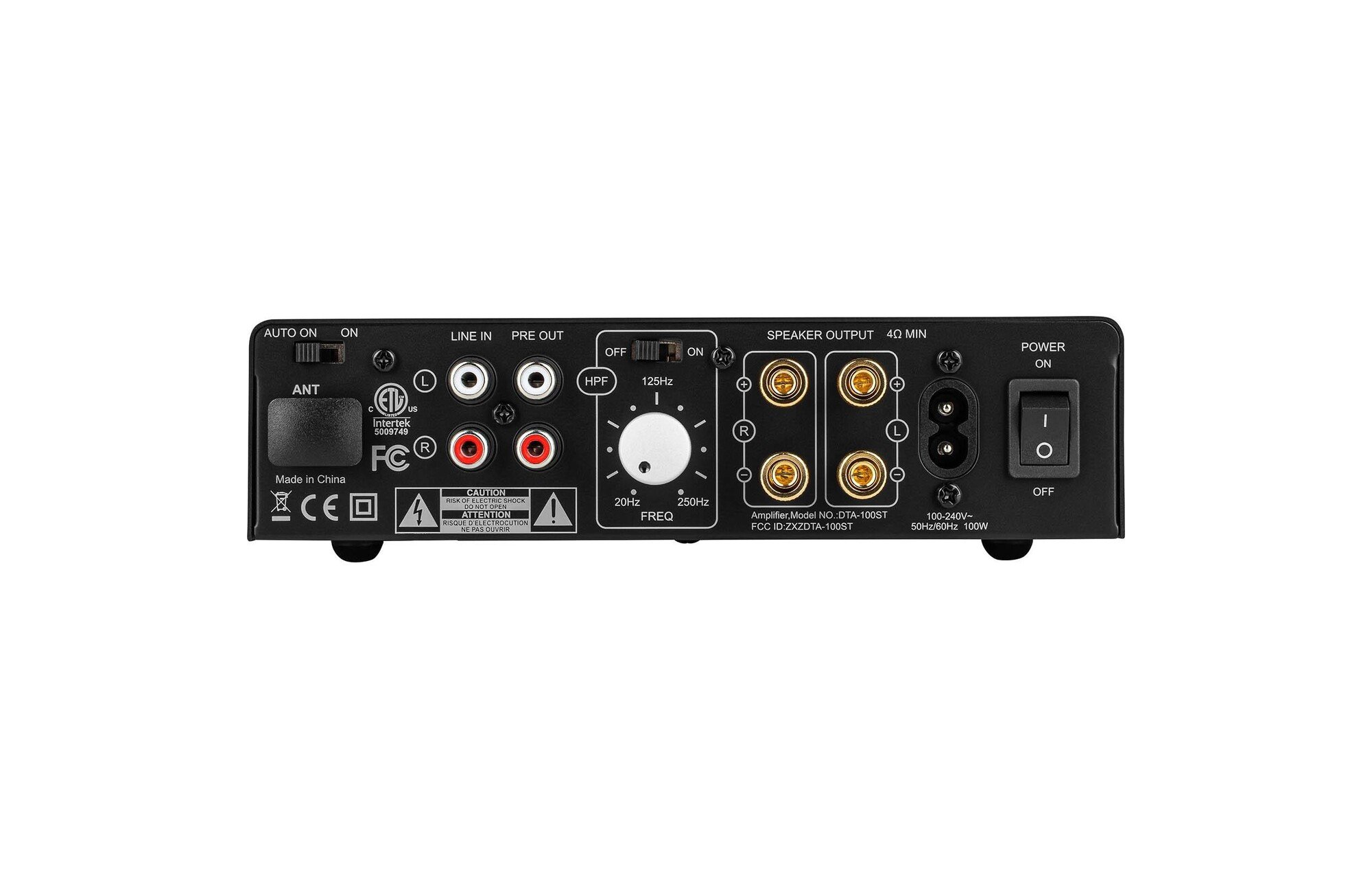 Dayton Audio DTA-100ST 100W Desktop Stereo erősítő with Bluetooth 5.0