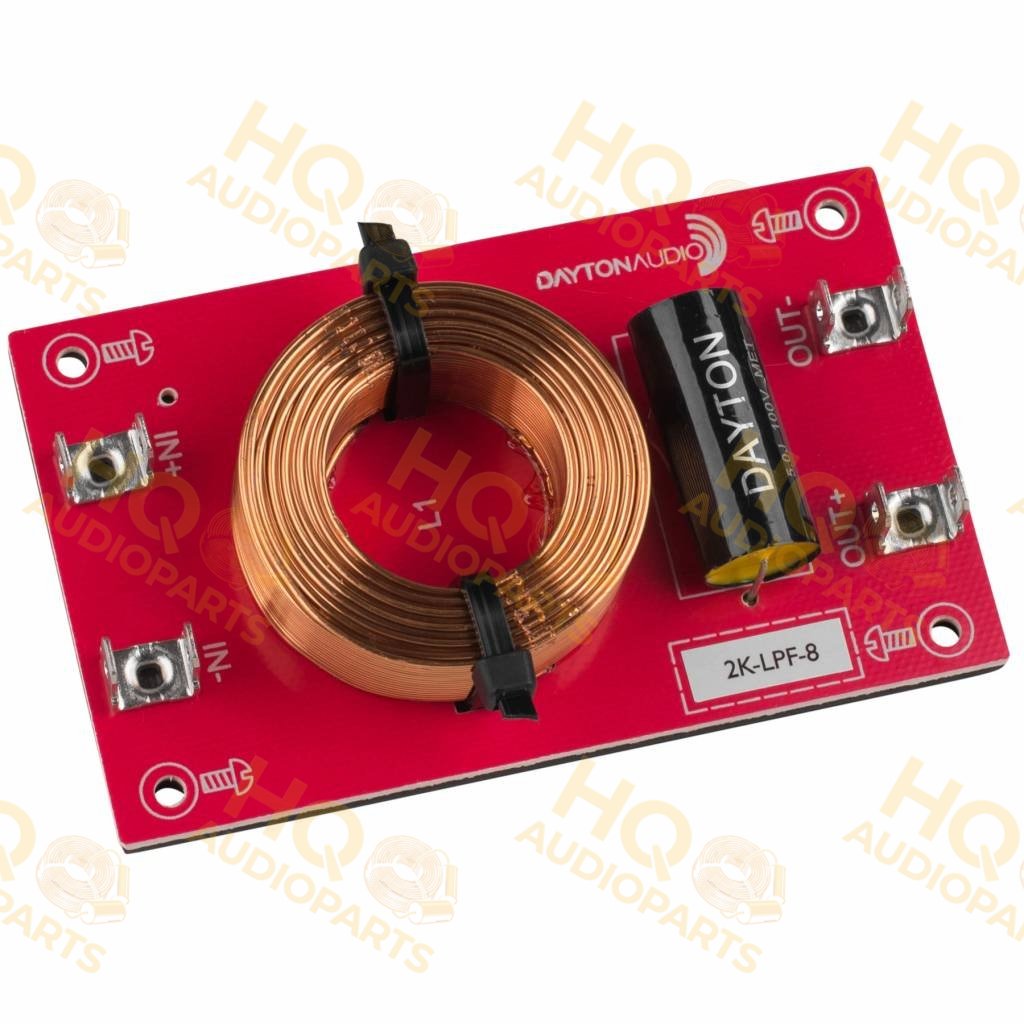 Dayton Audio 2500-LPF-8 aluláteresztő passzív hangváltó (12 dB/oktáv, 8 Ω, 2,5 kHz)