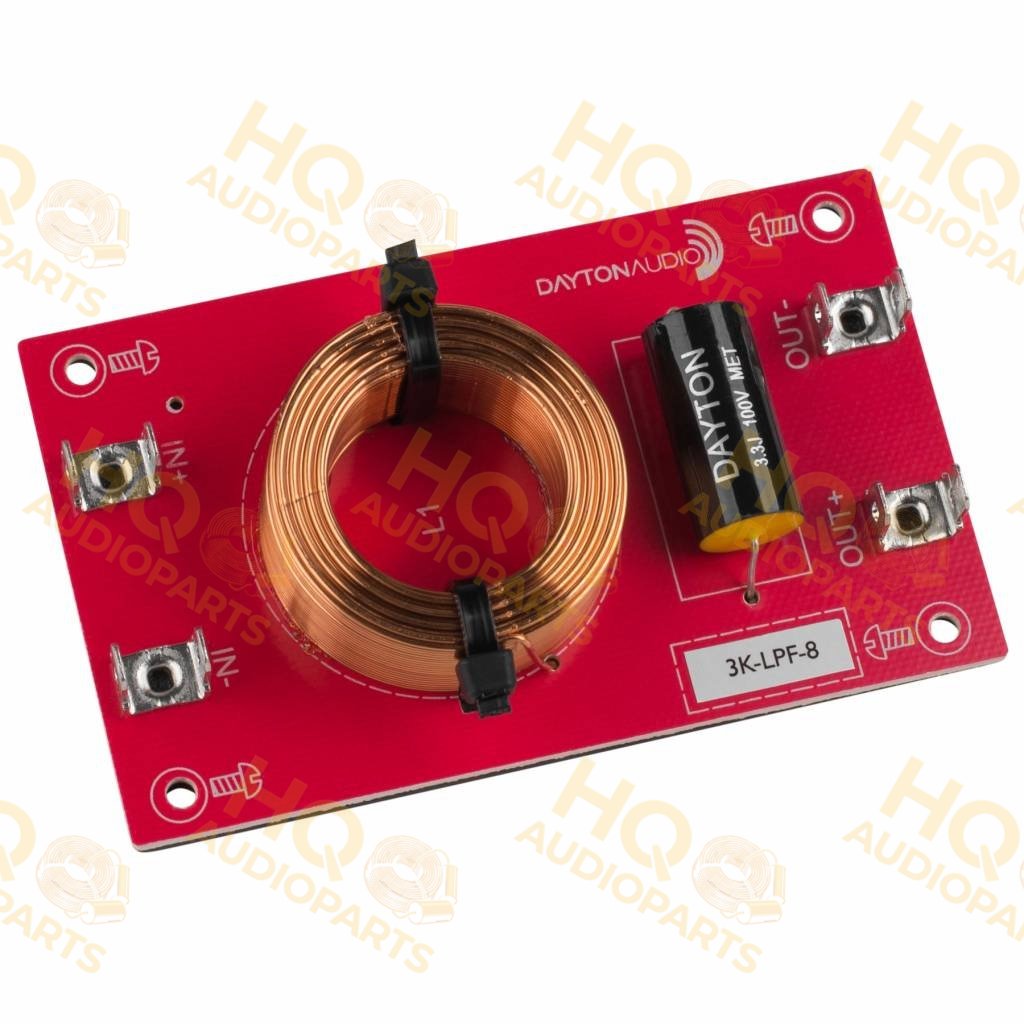 Dayton Audio 3000-LPF-8 aluláteresztő passzív hangváltó (12 dB/oktáv, 8 Ω, 3,0 kHz)