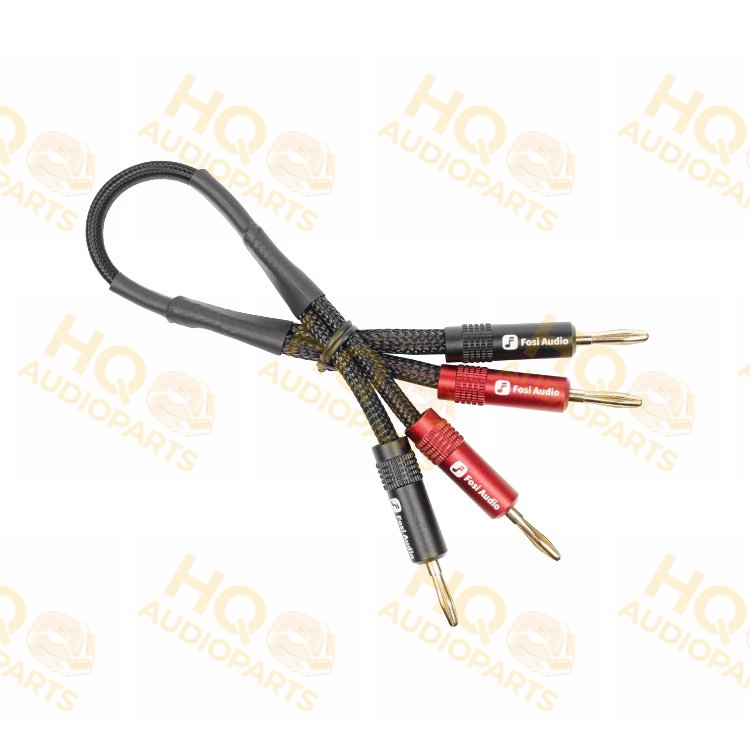 Fosi Audio OFC prémium hangfalkábel szerelt banándugókkal (2x 0,3 m, 14 AWG)