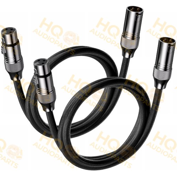 Fosi Audio szimmetrikus XLR - XLR audiokábel pár (1,2 m, 2 db)
