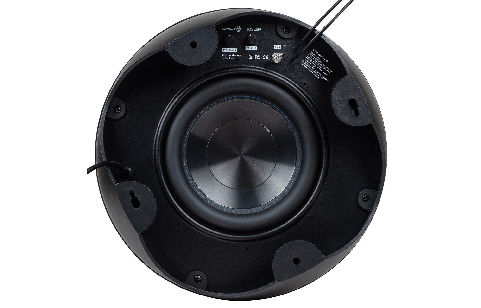 Dayton Audio Powered Outdoor vezeték nélküli 160 wattos Bluetooth mélynyomó erősített sztereó kimenetekkel