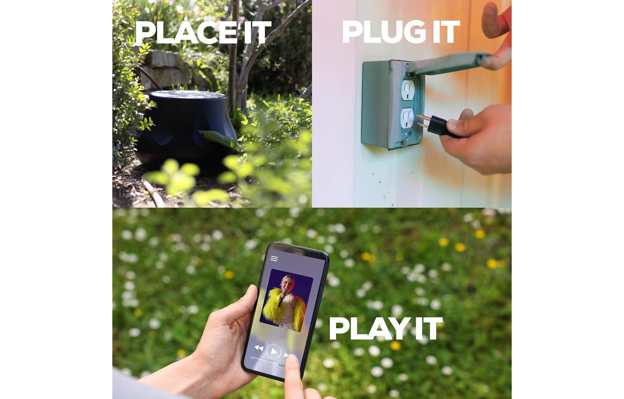 Dayton Audio Powered Outdoor vezeték nélküli 160 wattos Bluetooth mélynyomó erősített sztereó kimenetekkel