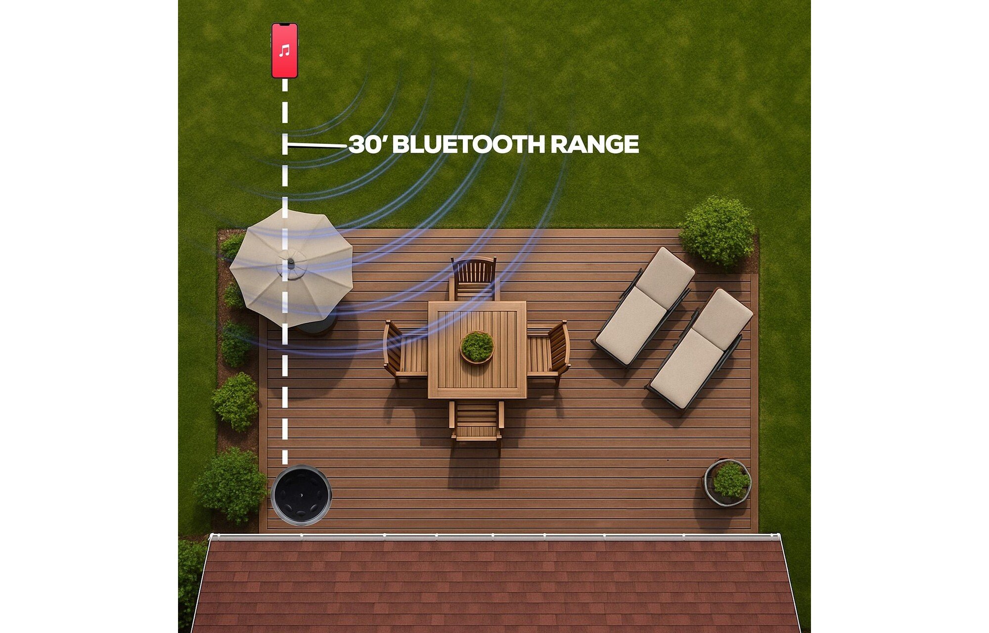 Dayton Audio Powered Outdoor vezeték nélküli 160 wattos Bluetooth mélynyomó erősített sztereó kimenetekkel