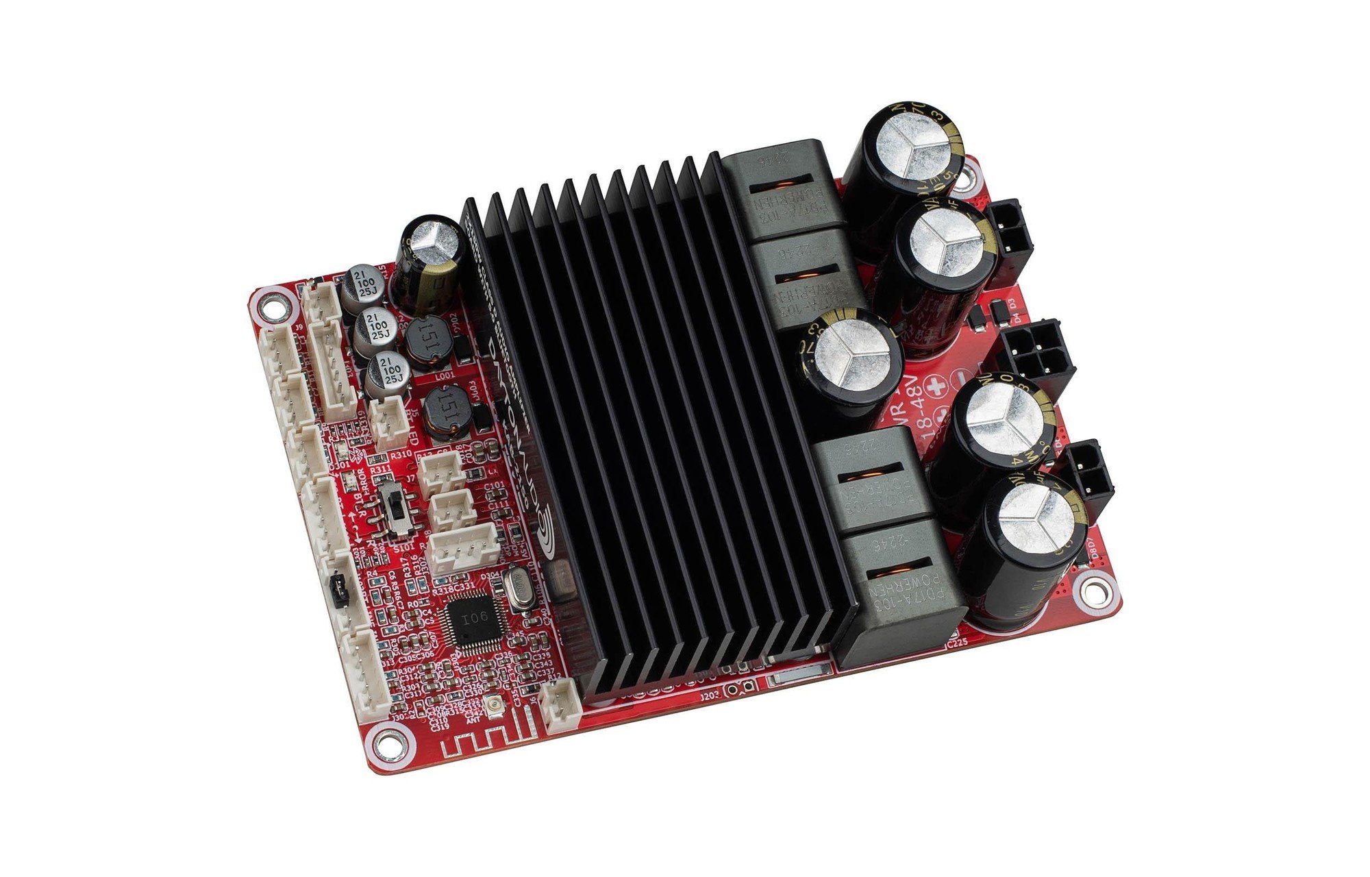 Dayton Audio KAB-2150 2 x 150 W-os D osztályú Bluetooth 5.0 erősítő kártya hangszín- és hangerőszabályzóval