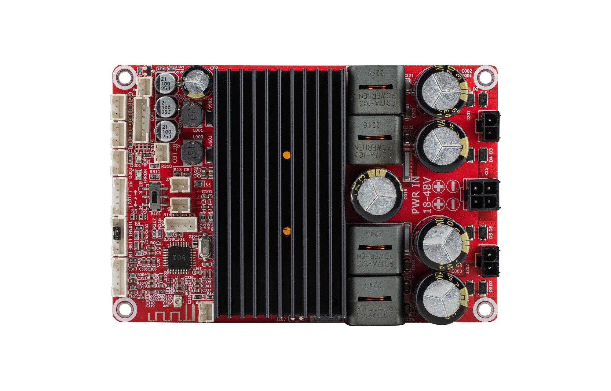 Dayton Audio KAB-2150 2 x 150 W-os D osztályú Bluetooth 5.0 erősítő kártya hangszín- és hangerőszabályzóval