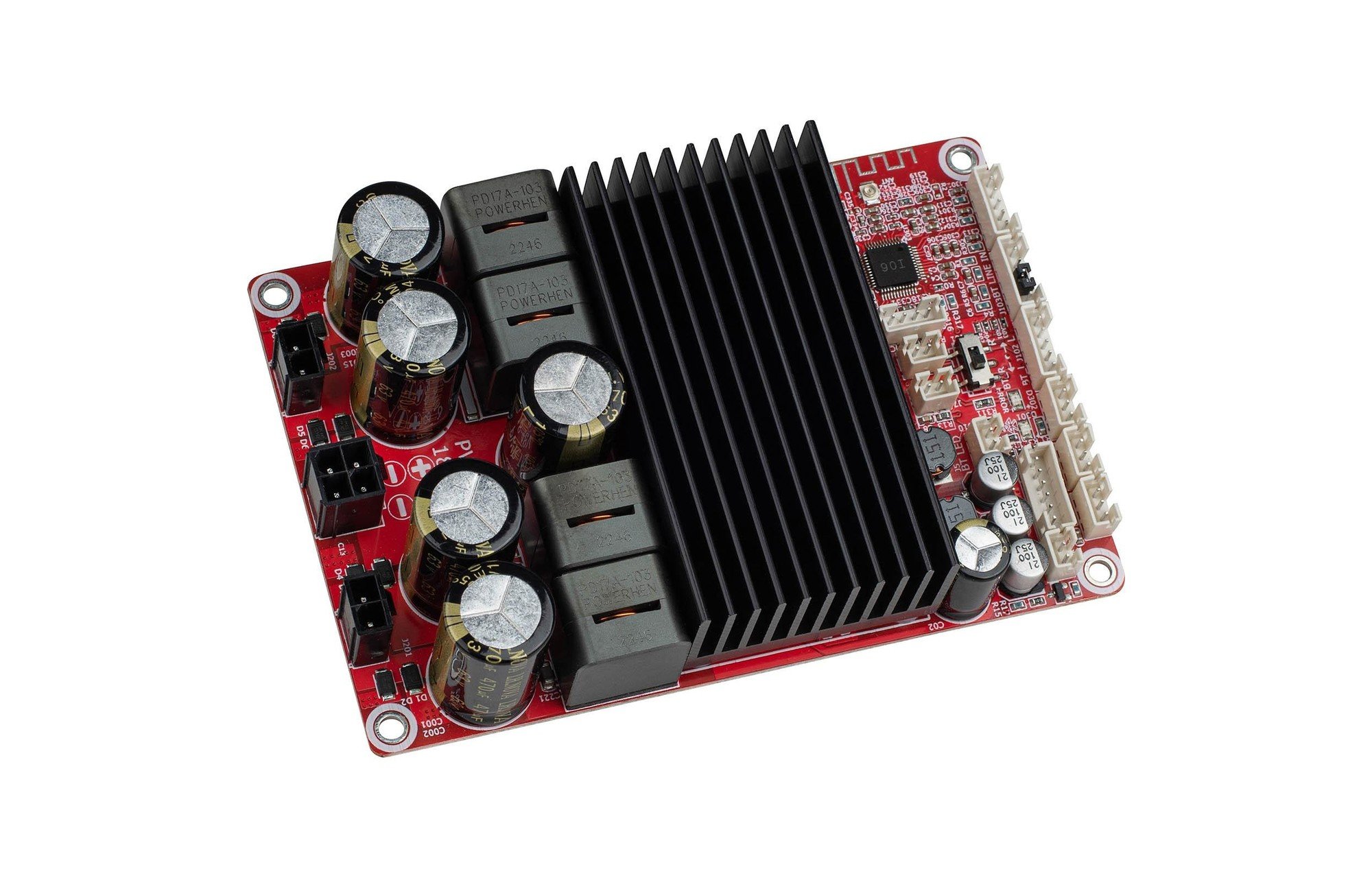 Dayton Audio KAB-2150 2 x 150 W-os D osztályú Bluetooth 5.0 erősítő kártya hangszín- és hangerőszabályzóval
