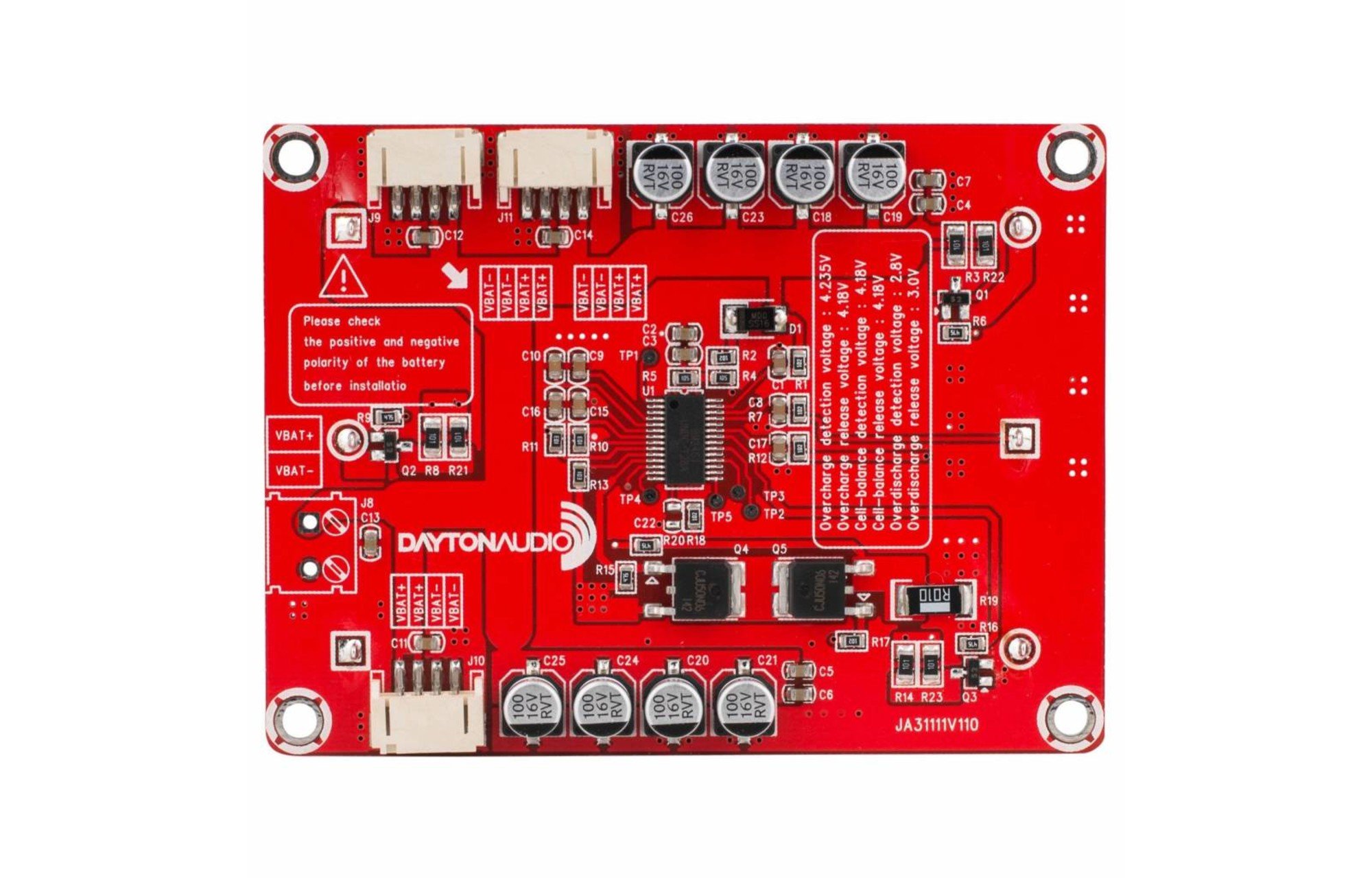 Dayton Audio KAB-BE 18650 akkumulátor bővítő kártya