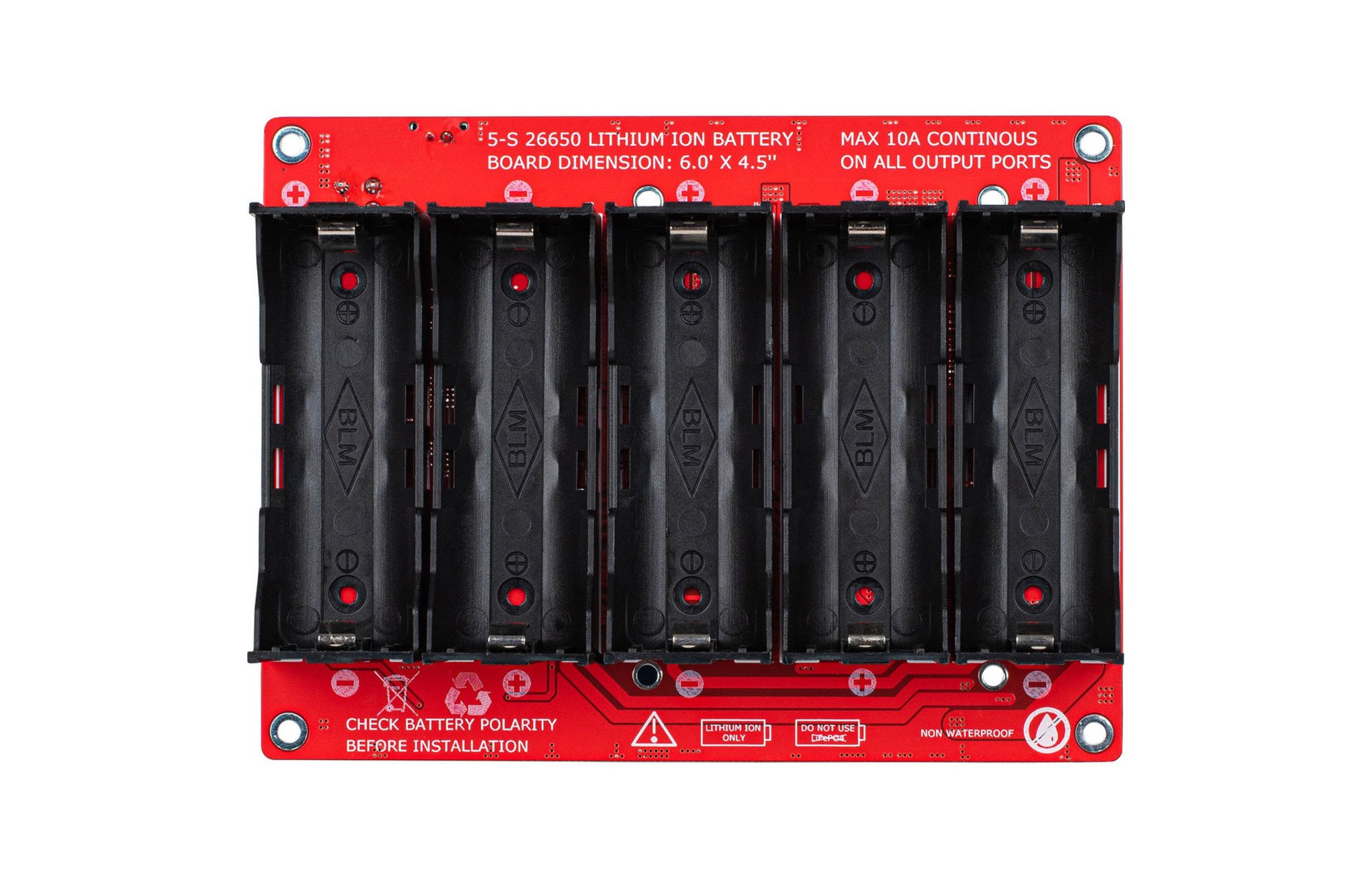Dayton Audio LBB-5v2 5 x 26650 lítium akkumulátor töltő lap / modul