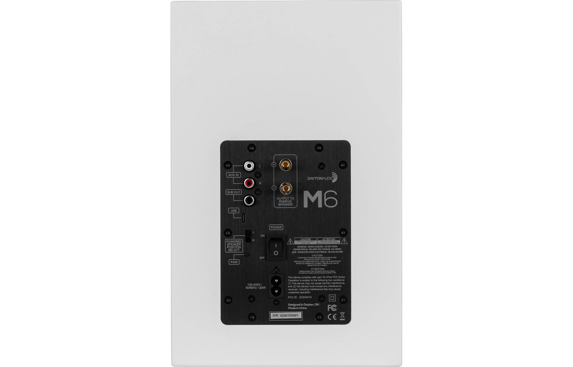 Dayton Audio M6-fehér aktív Polcsugárzó