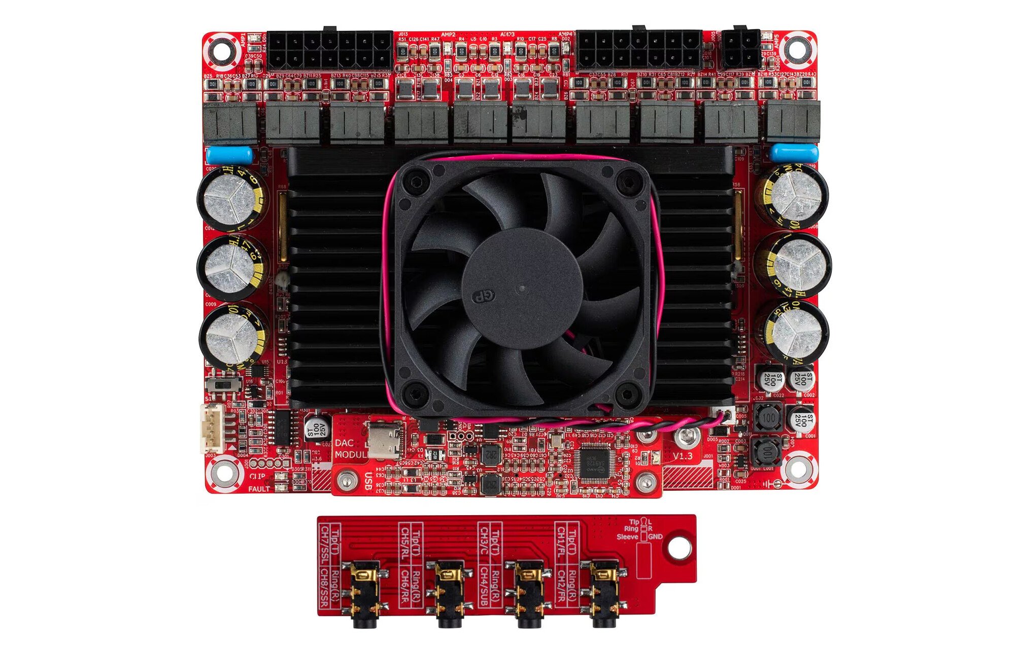 Dayton Audio SAB-1060 SIM 7.3-Channel Sim Racer / Arcade erősítő lap 10 x 60W