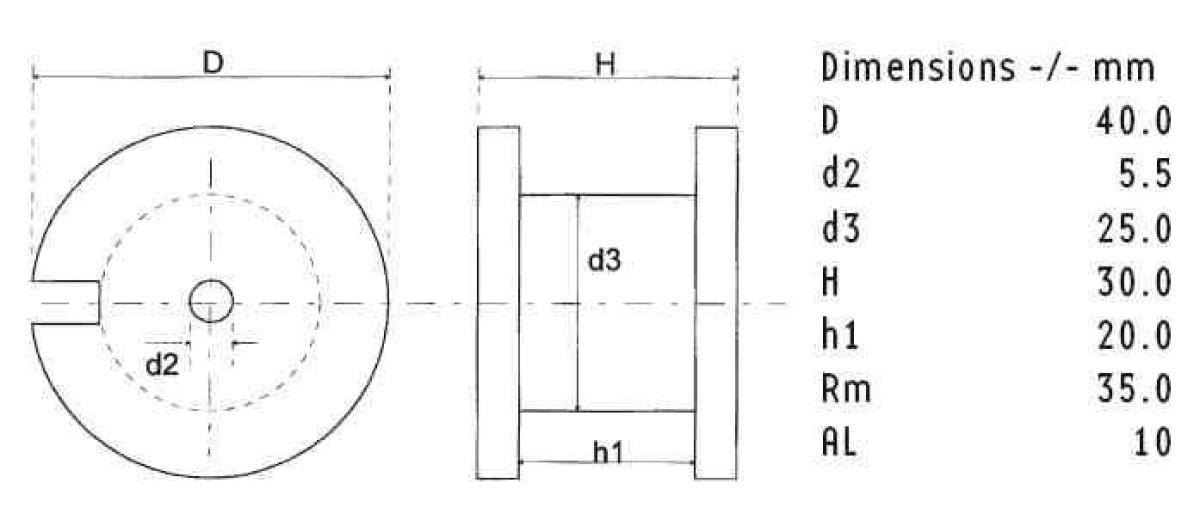 Intertechnik Ferrobar 56 orsós ferritmagos tekercs – 1,20 mH | HQ40 | DCR 0,15 Ω | Cu 1,12 mm | ±5.0%