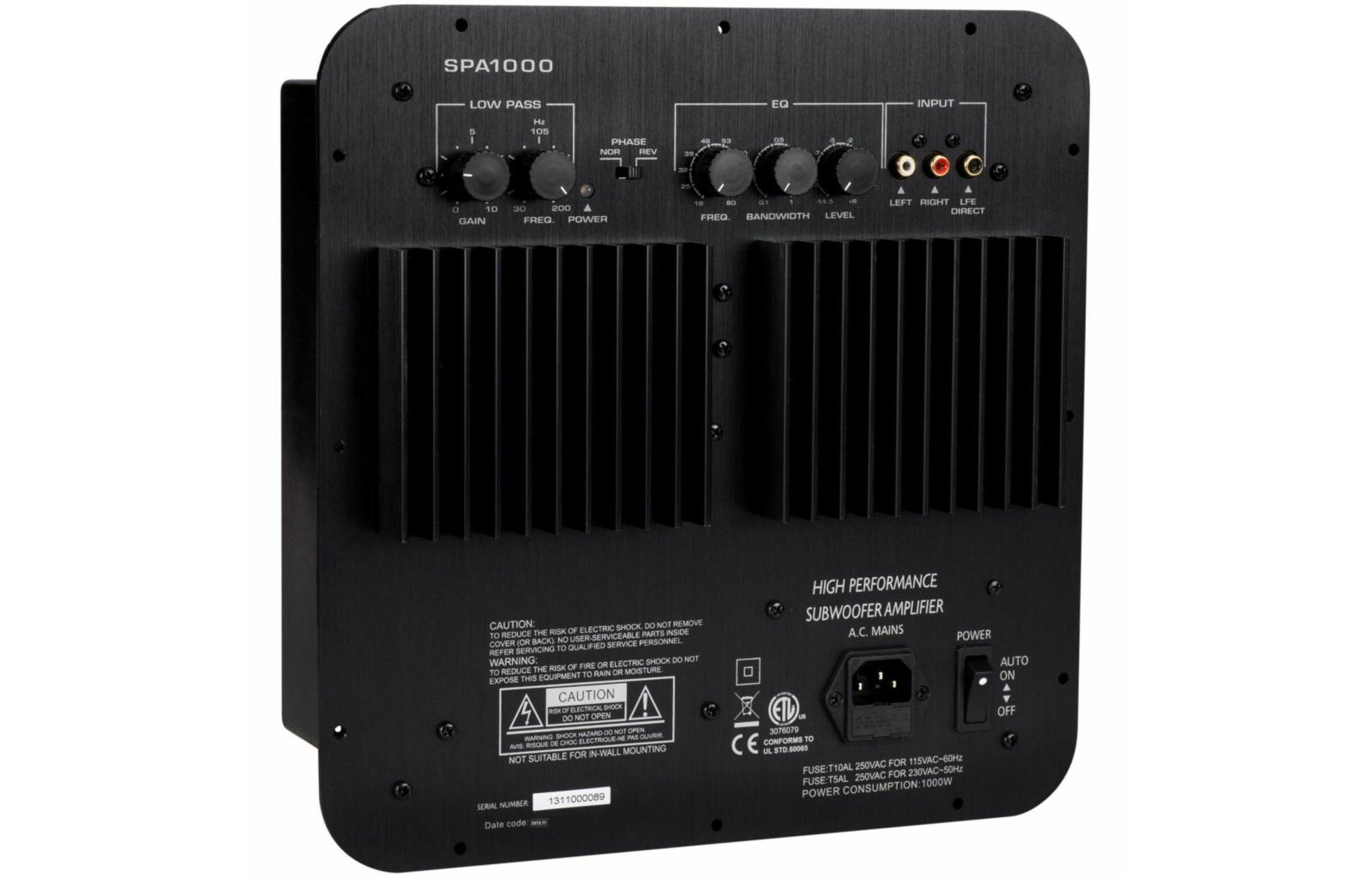 Dayton Audio SPA1000 submélysugárzó Panelerősítő