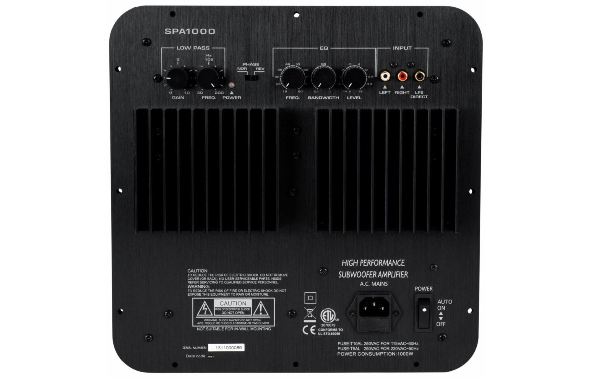 Dayton Audio SPA1000 submélysugárzó Panelerősítő