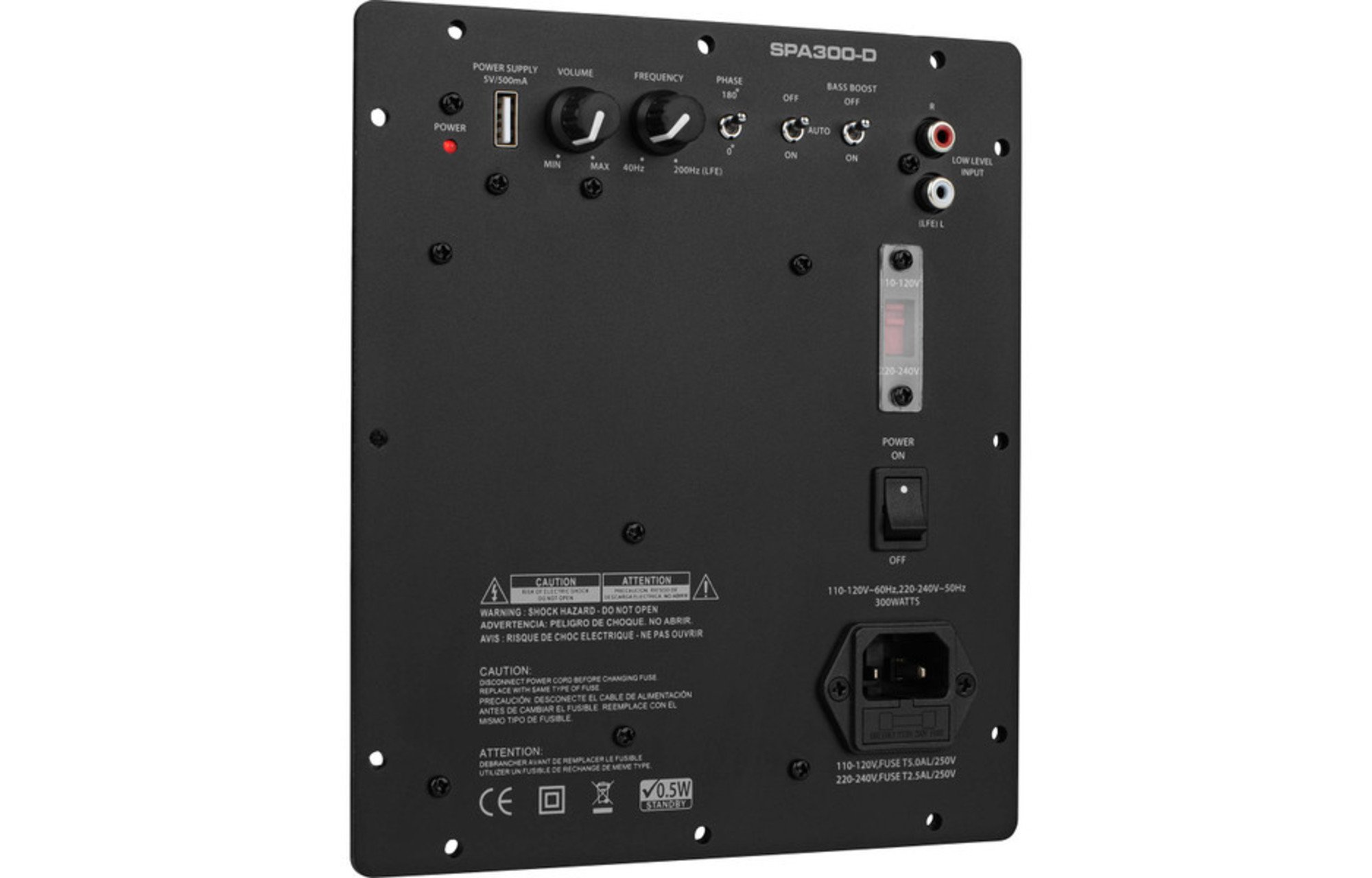 Dayton Audio SPA300-D 300 Watt Class-D submélysugárzó Panelerősítő