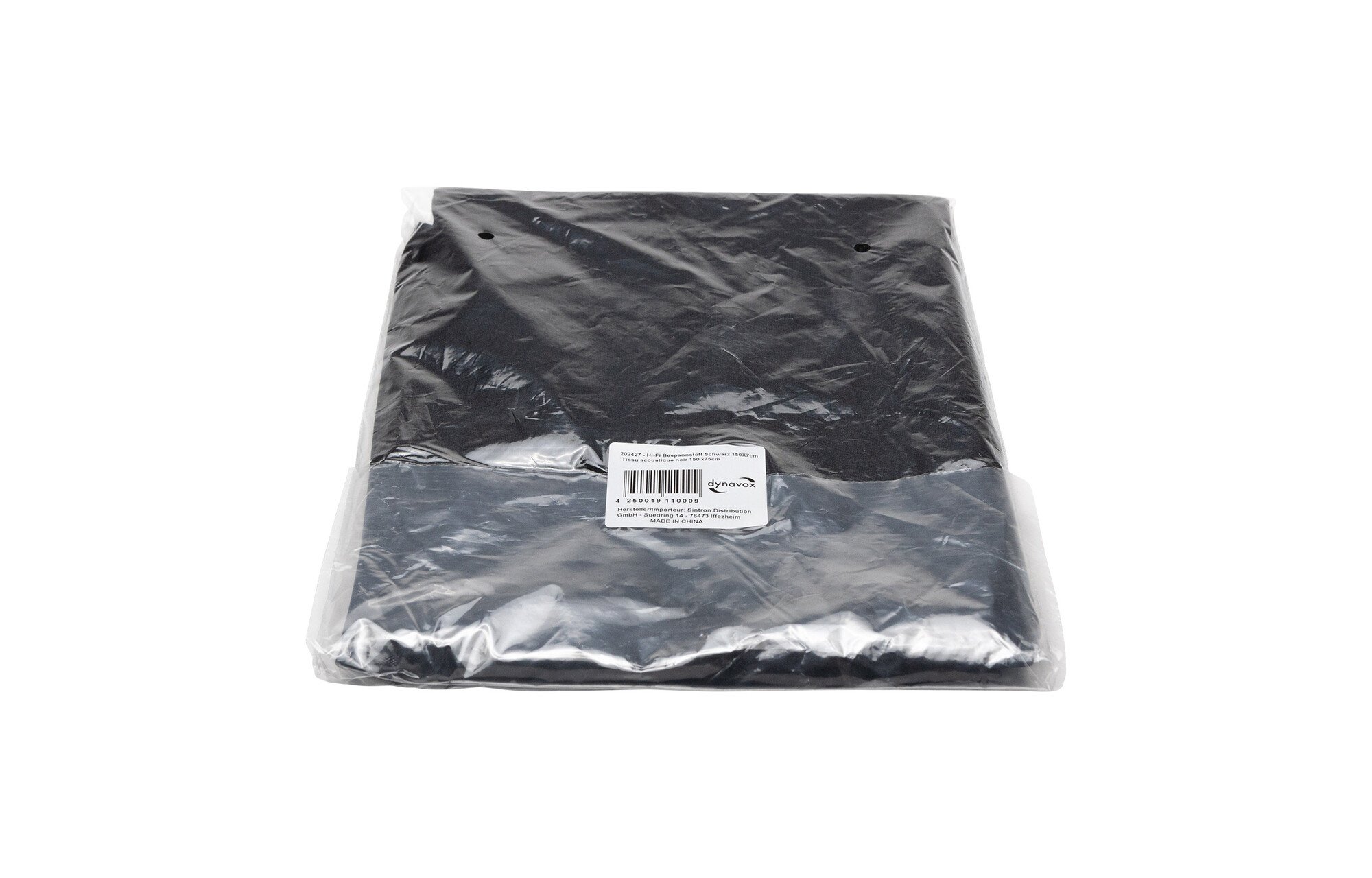Dynavox hangszórószövet fekete nejlon 75 x 150 cm