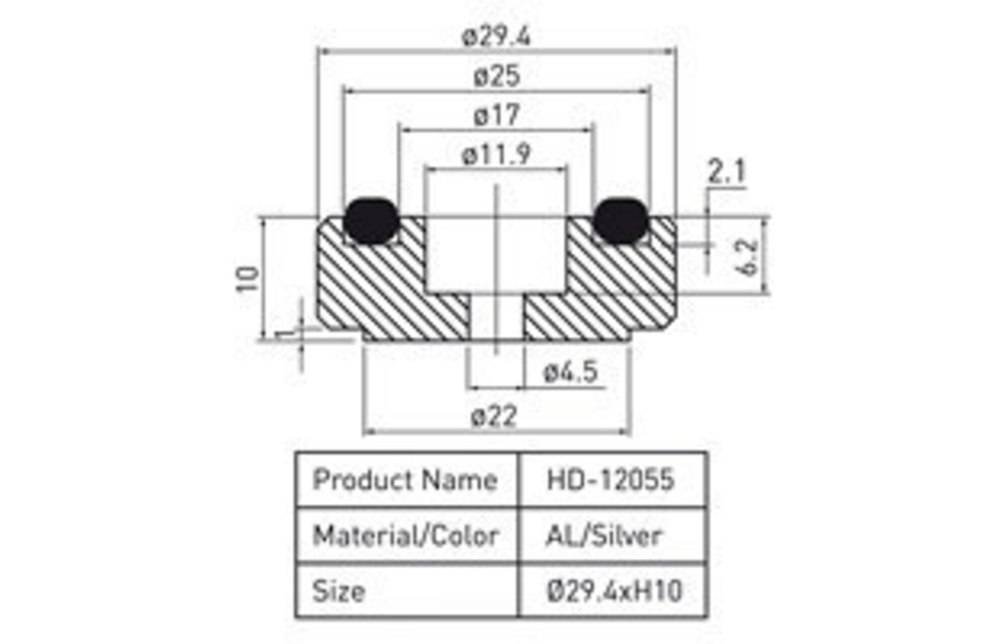 Dynavox Aluminium láb ezüst 4 db