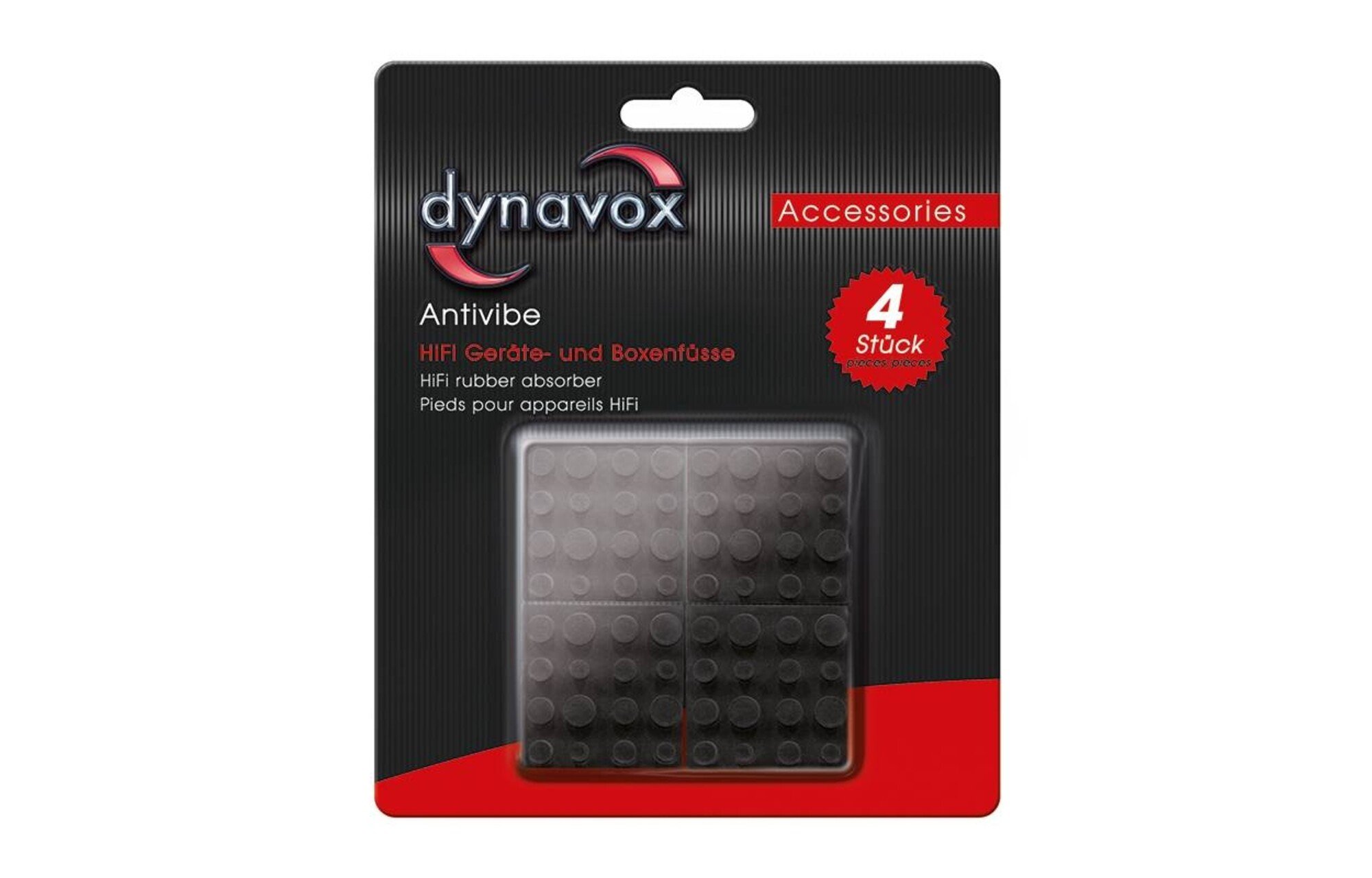 Dynavox Csúszásgátló gumilábak 4 db. 40x40mm