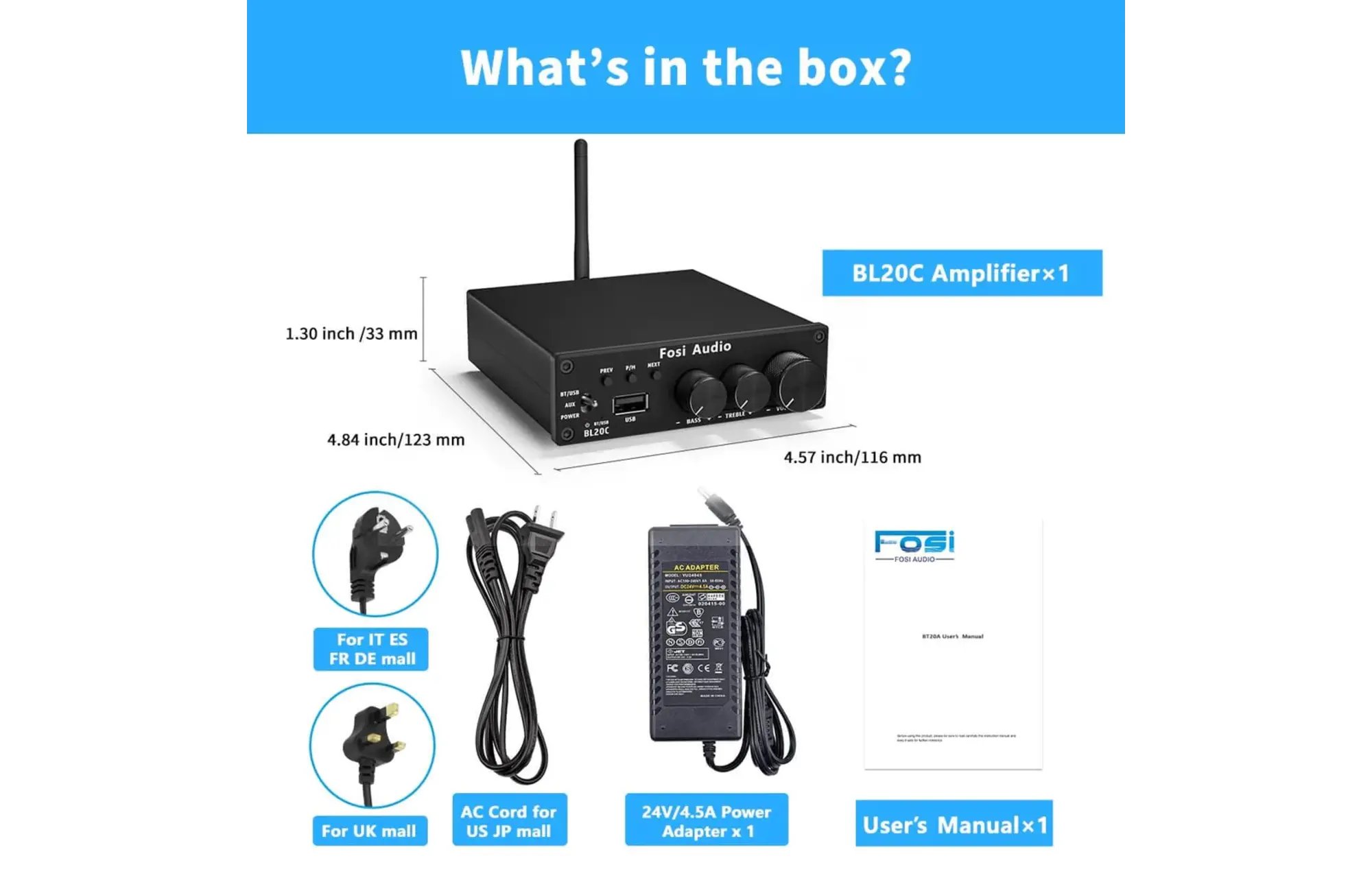 Fosi Audio BL20C 2.1 erősítő