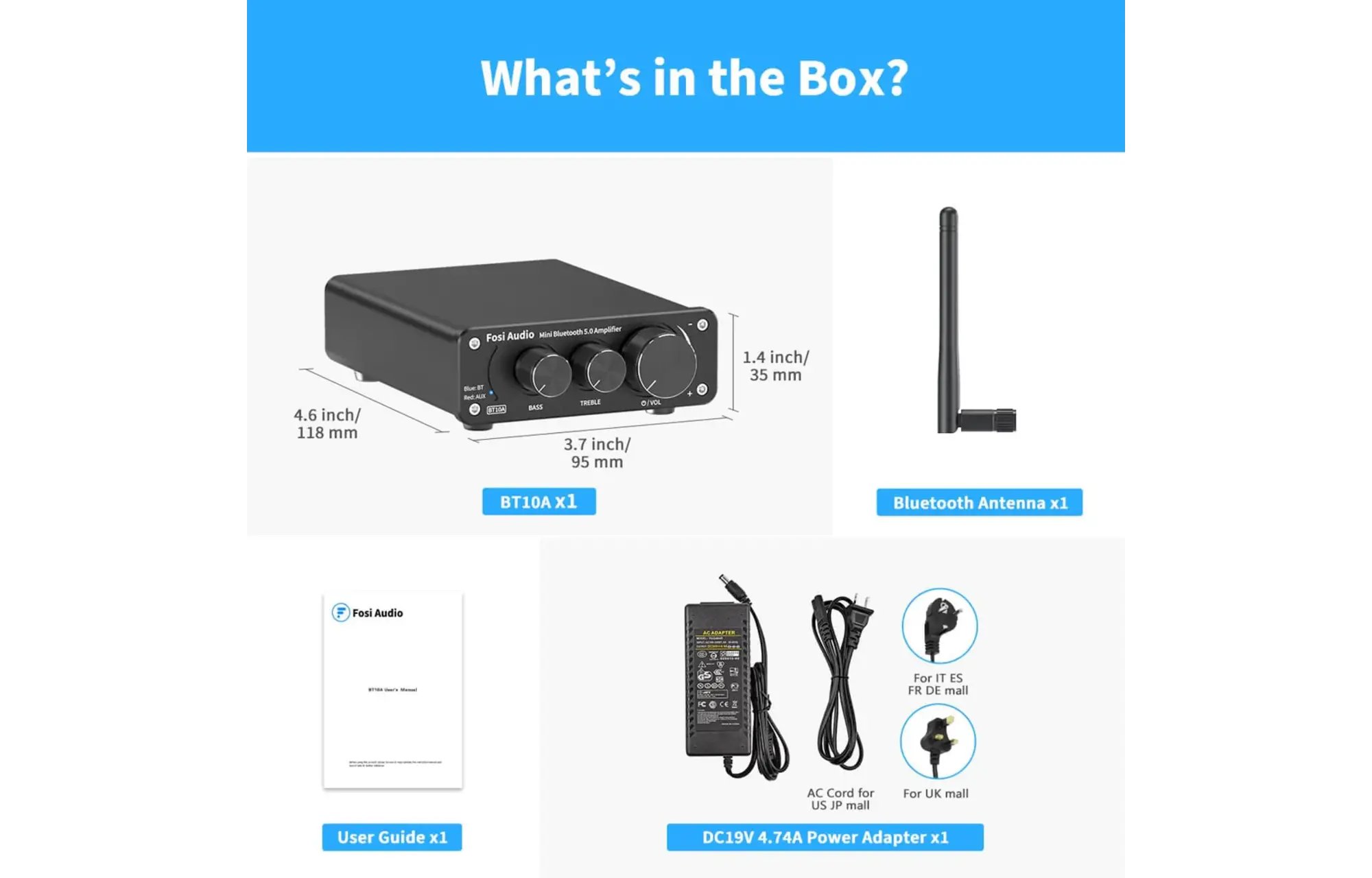 Fosi Audio BT10A Stereo erősítő