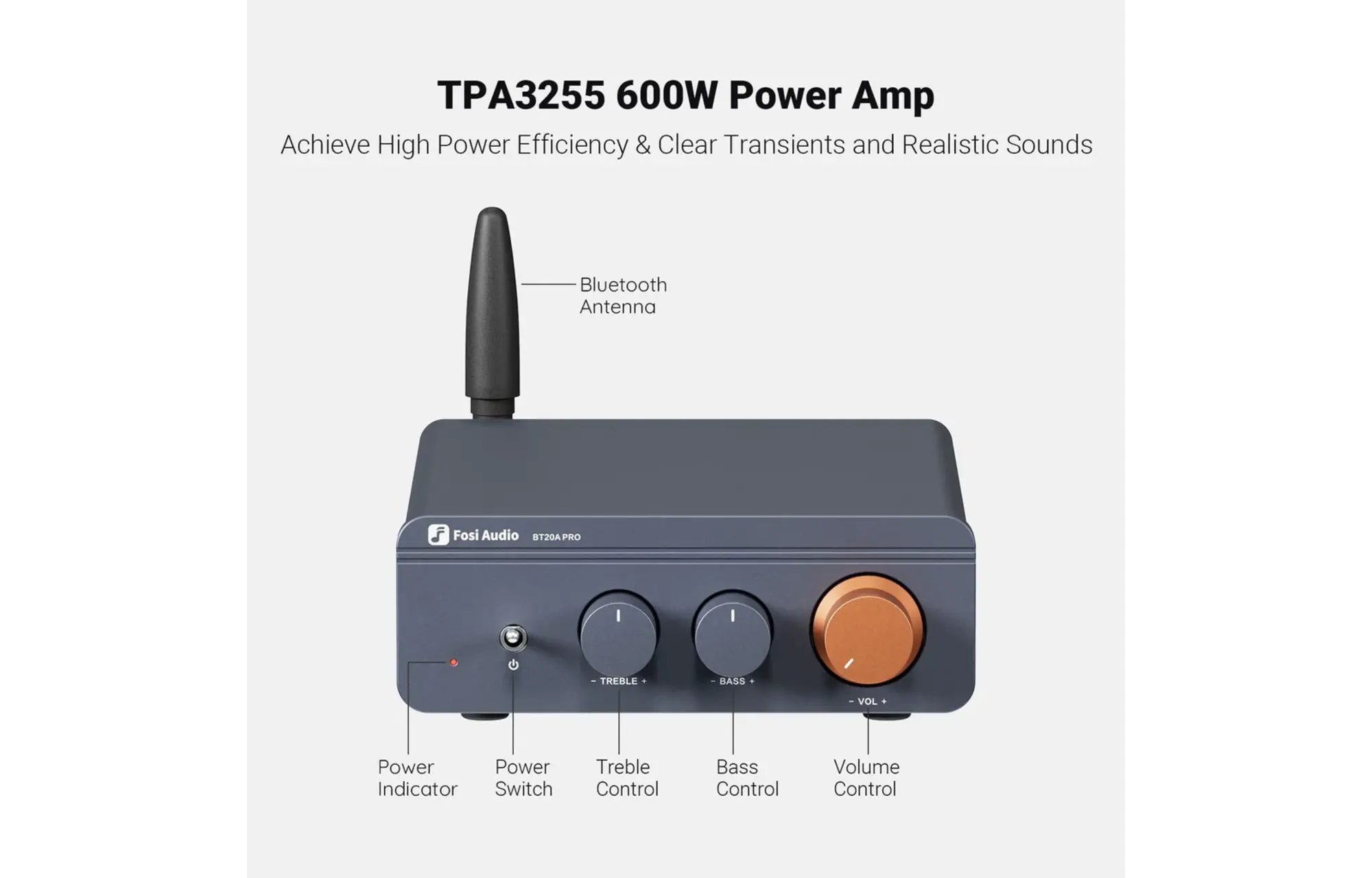 Fosi Audio BT20A PRO Stereo erősítő