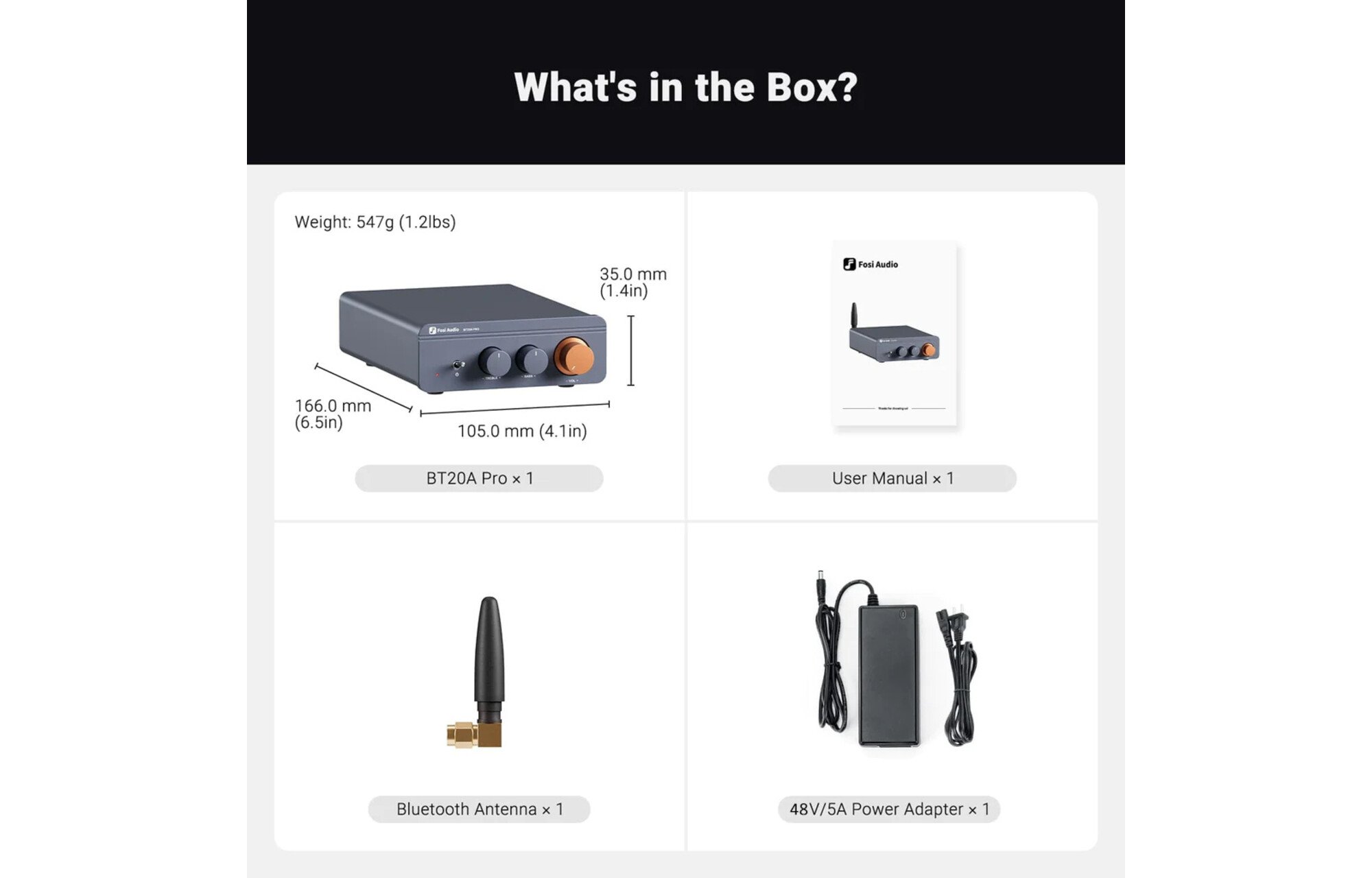 Fosi Audio BT20A PRO Stereo erősítő