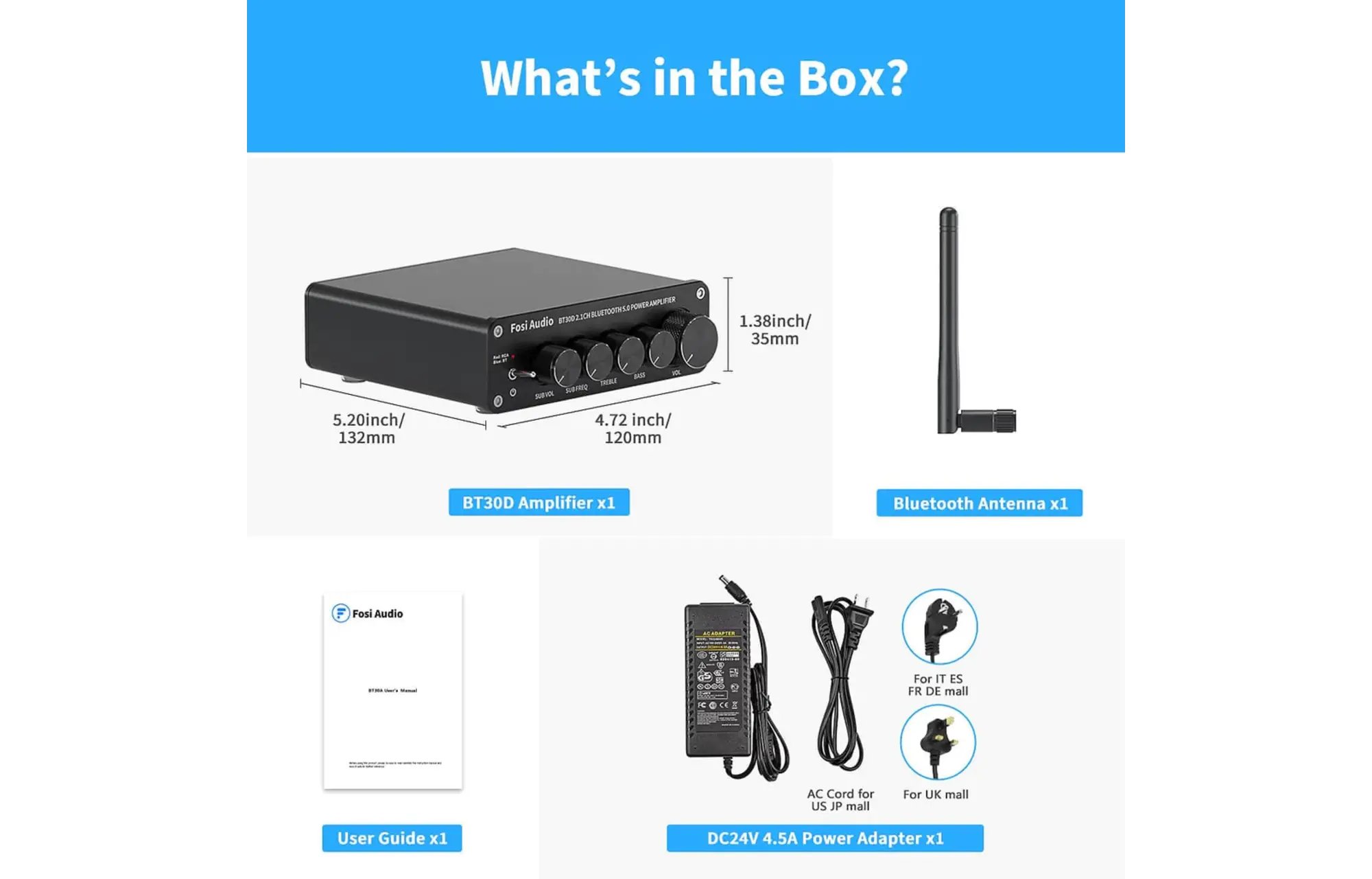 Fosi Audio BT30D 2.1 erősítő