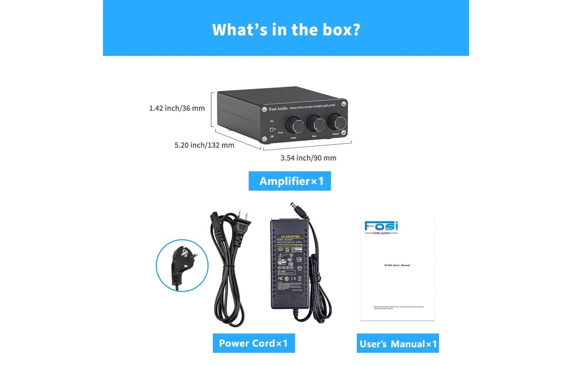 Fosi Audio TB10A sztereó erősítő