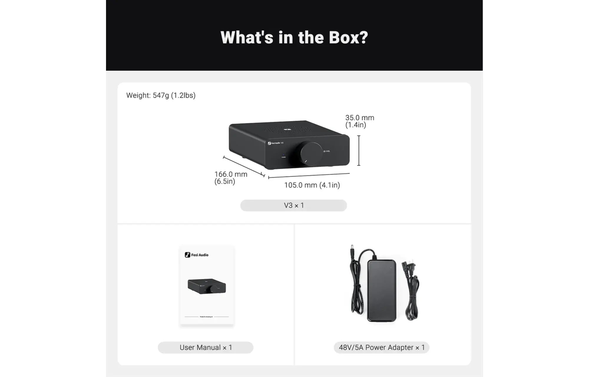 Fosi Audio V3 sztereó erősítő