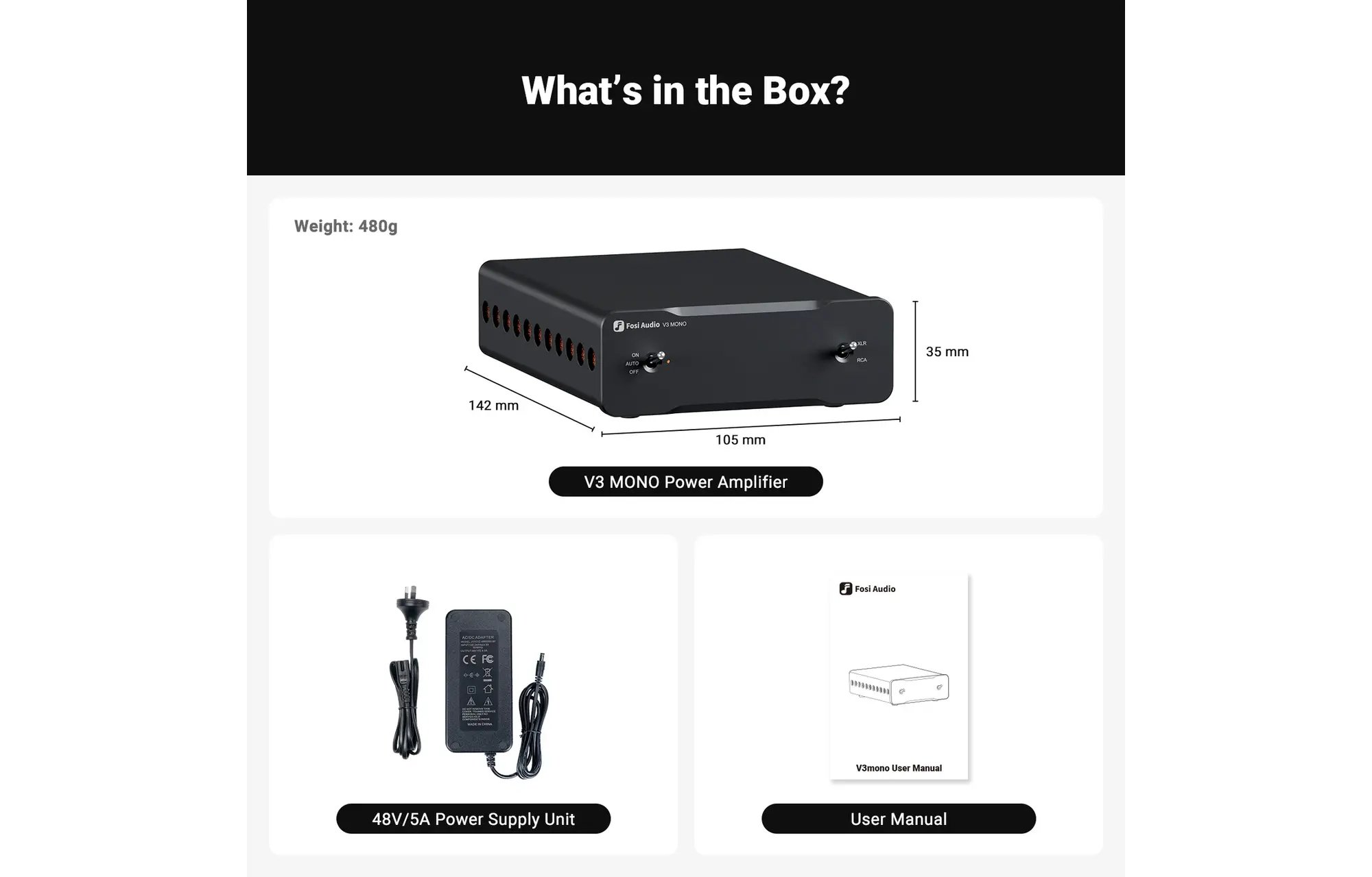 Fosi Audio V3 mono erősítő