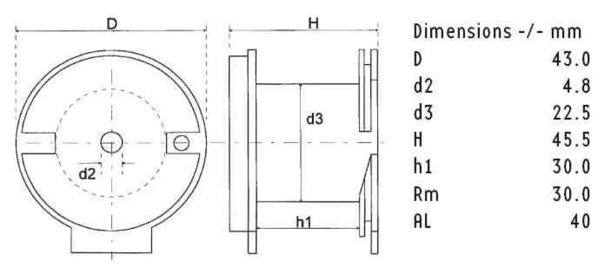 Intertechnik Ferrobar orsós ferritmagos tekercs – 3,30 mH | HQ43 | DCR 0,37 Ω | Cu 0,95 mm | ±5.0%