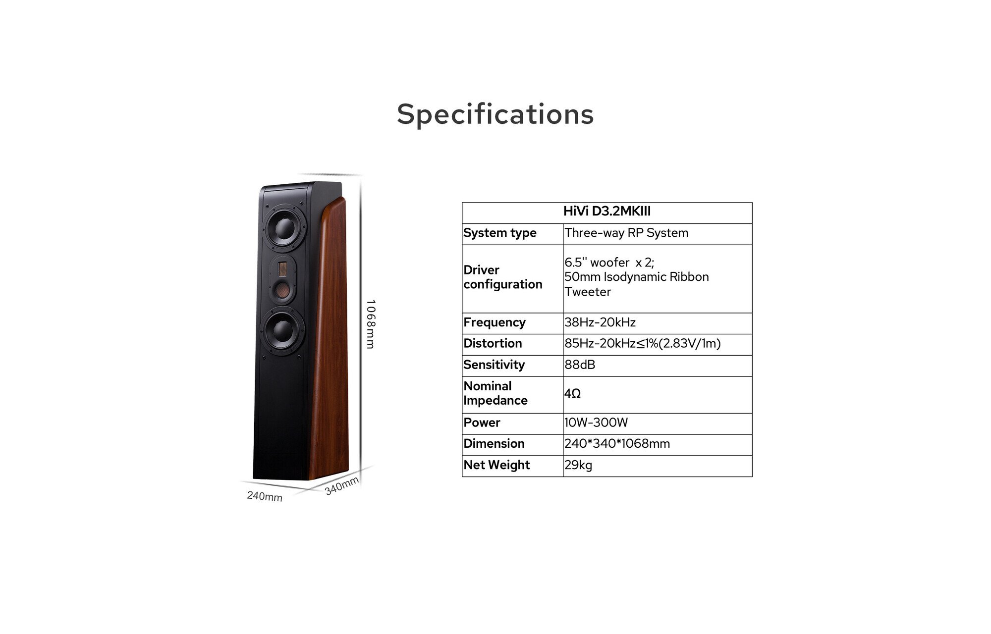 HiVi Swan D3.2MKIII torony hangszórók