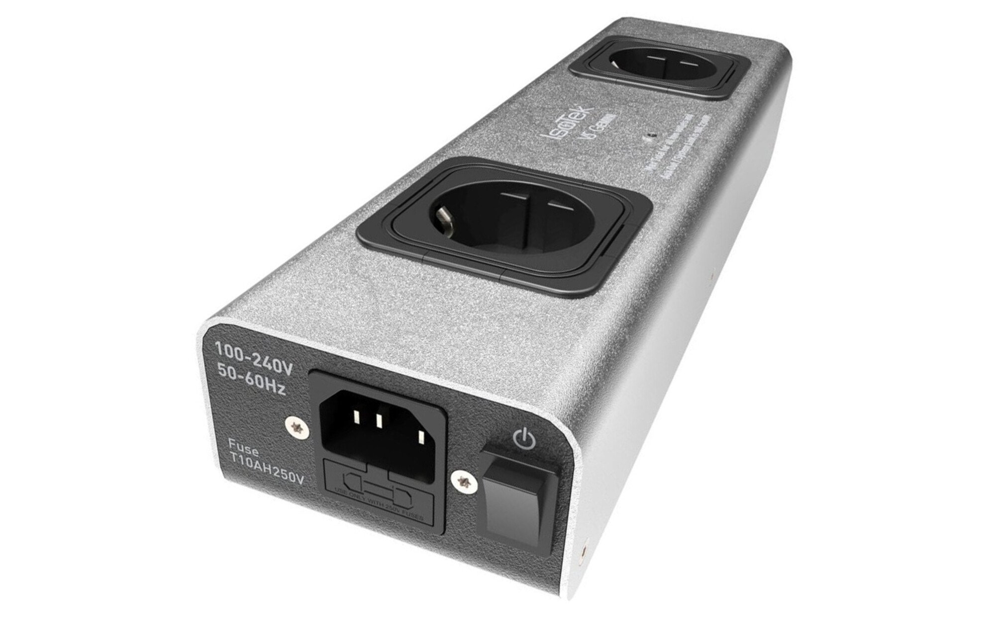 IsoTek V5 Gemini 2-aljzatos Netfilter be/ki kapcsolóval és System Link kivezetéssel
