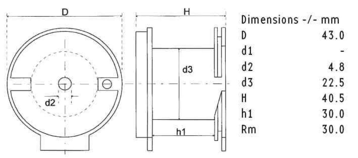 Intertechnik Ferrobar gomba ferritmagos tekercs – 1,80 mH | HQP43 | DCR 0,34 Ω | Cu 0,95 mm | ±5.0%