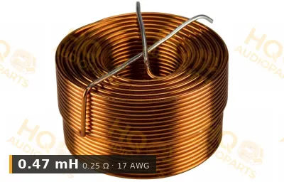 Jantzen Audio 000-0887 | 0,47 mH | 0,25 ohm | 3% | 17 AWG | Légmagos tekercs