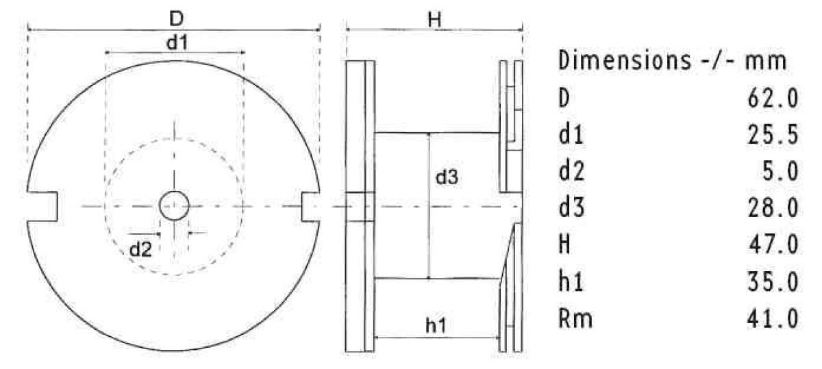 Intertechnik Ferrobar gomba ferritmagos tekercs – 8,20 mH | P62 | DCR 0,52 Ω | Cu 1,32 mm | ±5.0%