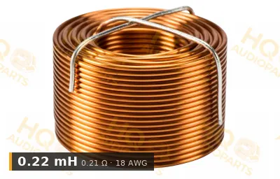 Jantzen Audio 000-1278 | 0,22 mH | 0,21 ohm | 3% | 18 AWG | Légmagos tekercs