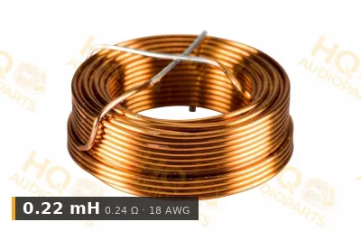 Jantzen Audio 000-1745 | 0,22 mH | 0,24 ohm | 3% | 18 AWG | Légmagos tekercs