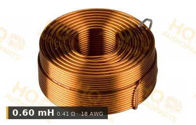 Jantzen Audio 000-1851 | 0,60 mH | 0,41 ohm | 3% | 18 AWG | Légmagos tekercs