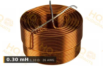 Jantzen Audio 000-1884 | 0,30 mH | 1,10 ohm | 3% | 26 AWG | Légmagos tekercs