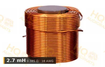 Jantzen Audio 000-2338 | 2.7 mH | 0.385 Ω | 3% | 18 AWG | I Iron-core Coil