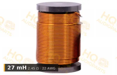 Jantzen Audio 000-5190 | 27 mH | 2.45 Ω | 3% | 22 AWG | H Iron-core Coil