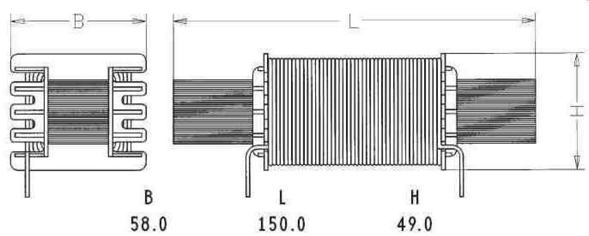 Intertechnik Vasmagos rúd tekercs – 6,80 mH | I150 | DCR 0,25 Ω | Cu 1,60 mm | ±5.0%