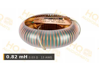 Jantzen Audio 000-6005 | 0.82 mH | 0.03 Ω | 5% | 13 AWG | C-Coil Toroidal Coil