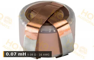 Jantzen Audio 000-7615 | 0.07 mH | 0.08 Ω | 2% | 16 AWG | Copper Foil Coil
