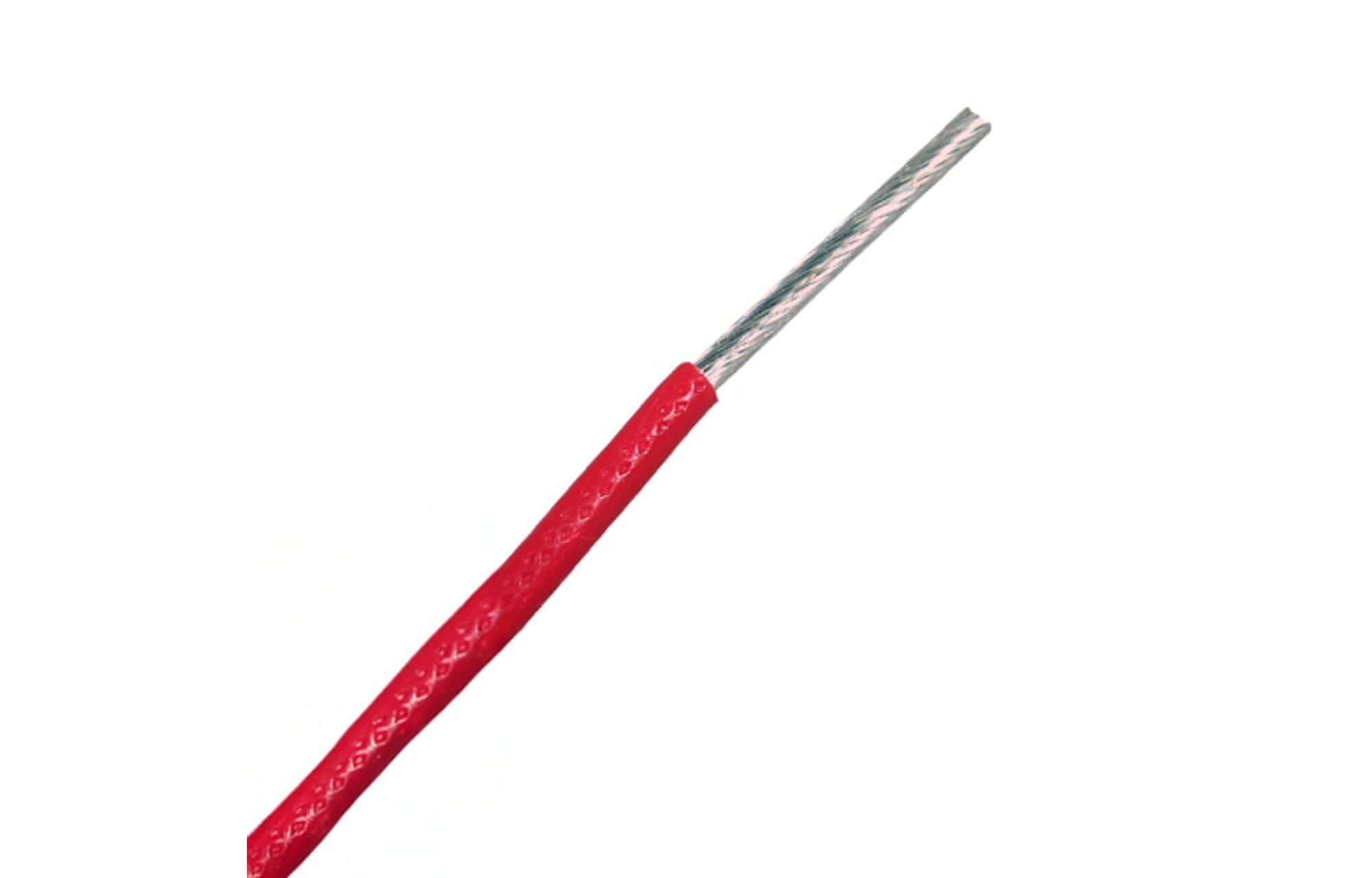 Jantzen Audio 006-0052 Vörös sodrott, ezüstözött kábel PFTE szigetelés 2,5 mm² OFC - 1 méter