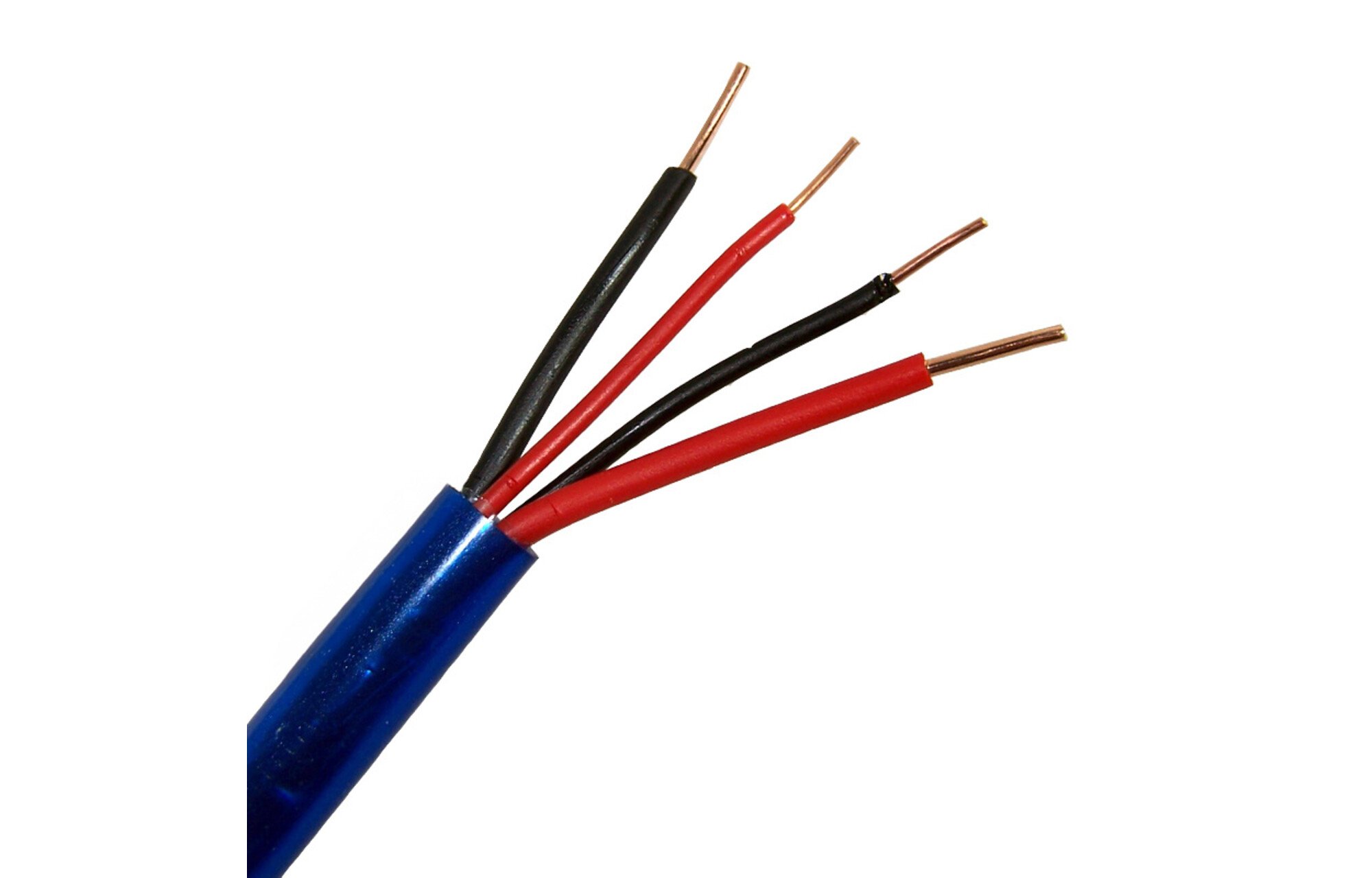 Jantzen Audio 006-0085 Fekete/piros tömör kábel 2 x 1,0mm2 + 2 x 0,5mm2