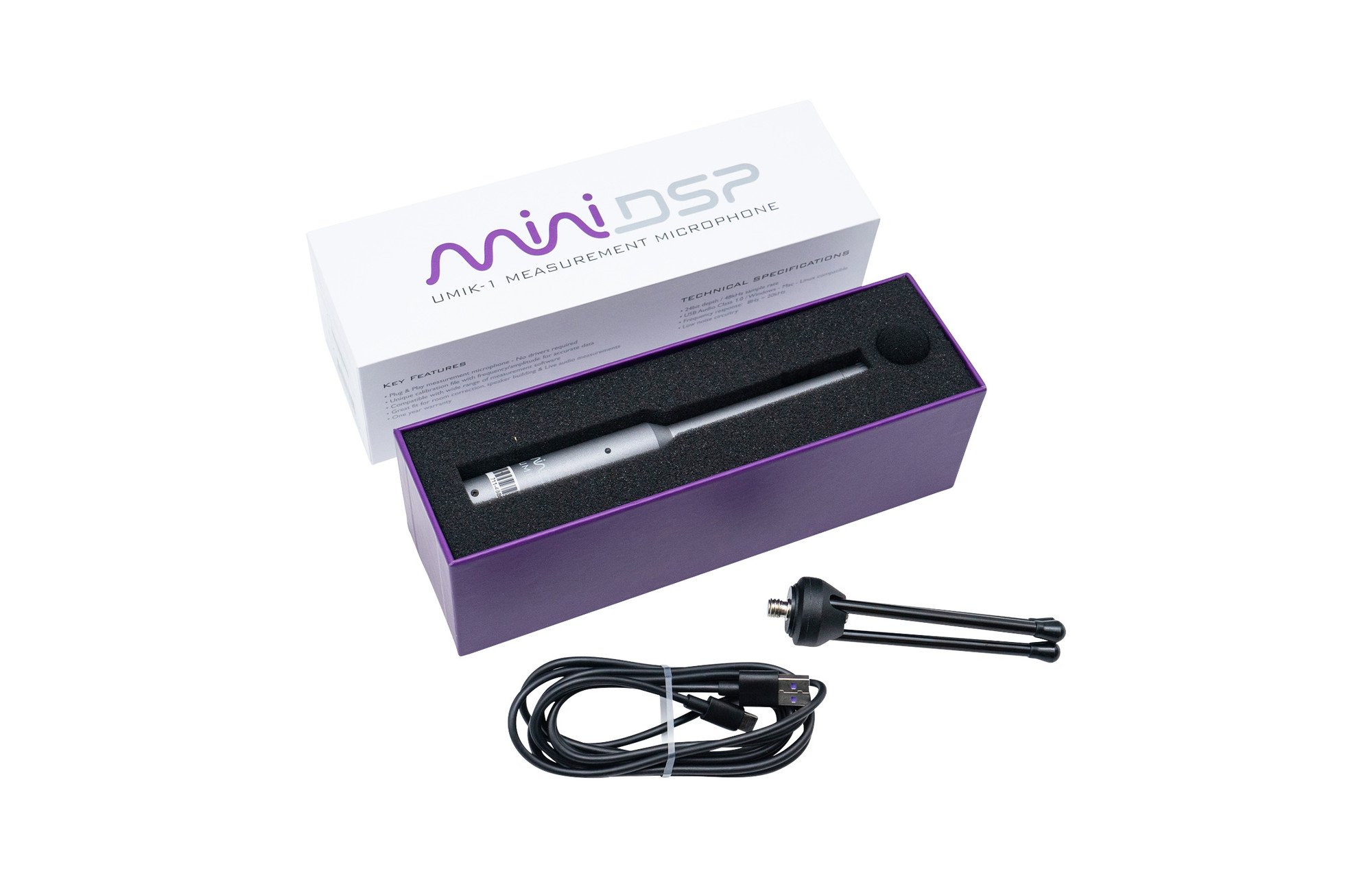 miniDSP UMIK-1 akusztikus USB mérőmikrofon
